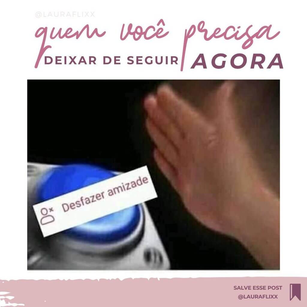 deixar de seguir instagram redes sociais