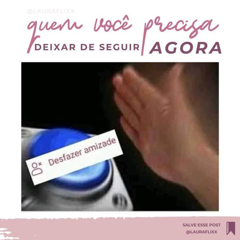 deixar de seguir instagram redes sociais