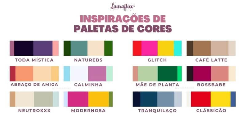 psicologia das cores paletas instagram