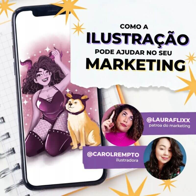 marketing ilustração instagram