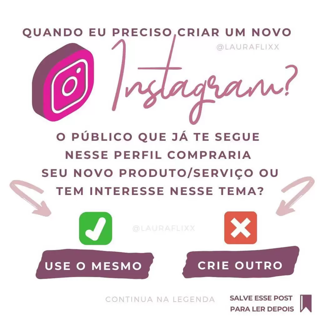 criar um novo perfil no instagram