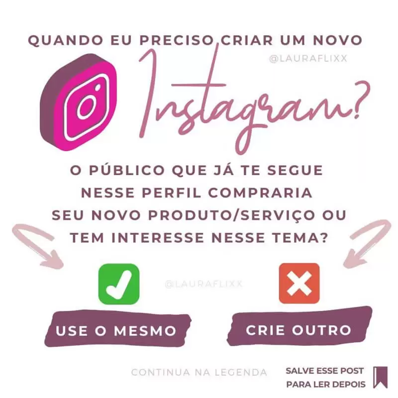 criar um novo perfil no instagram