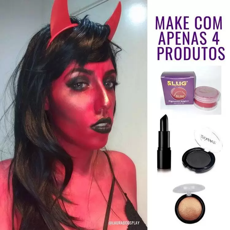 maquiagem de halloween fácil 4 produtos